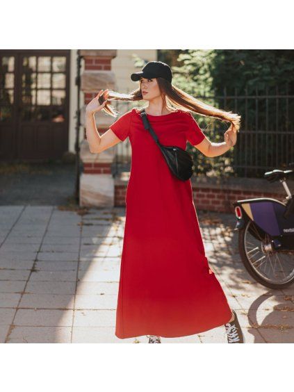 Šaty Flow Long Red