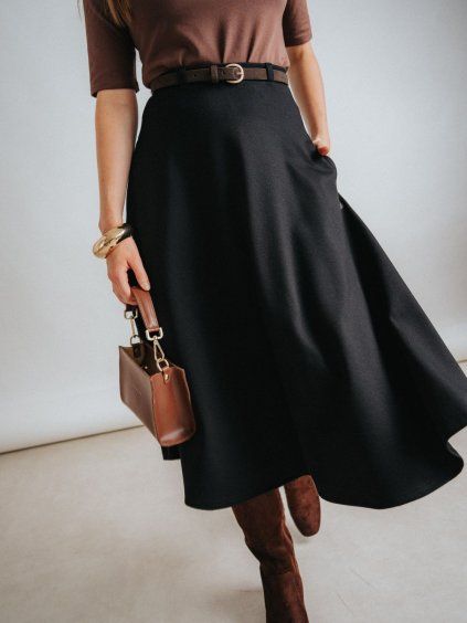 Sukně Arc Midi Black